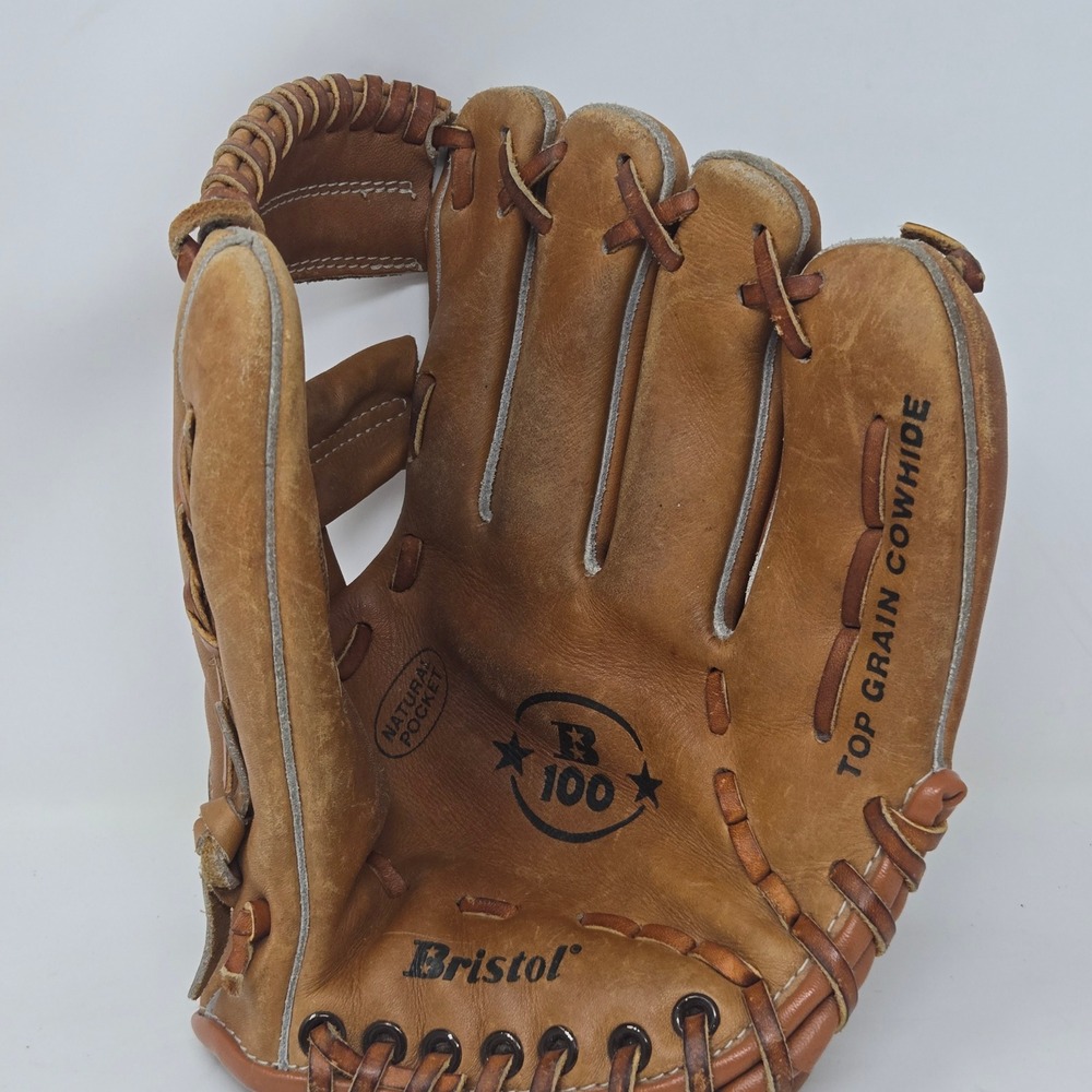 Bristol B100 Baseball Glove Model B4460 Top Grain Cowhide Right Hand Throw Tan